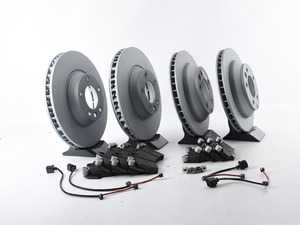 ES#3184541 - 7L6698302Kkt33 - Front & Rear Premium Brake Service Kit - Featuring Zimmermann rotors and ECS DD23 "Daily Driver" ceramic pads. - Assembled By ECS - Audi Volkswagen