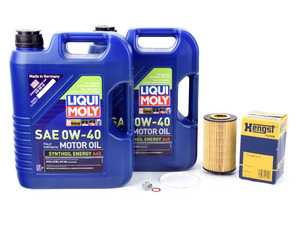 ES#3647401 - 0001803009KT1 - M156 63AMG Liqui Moly Synthoil Oil Service Kit (0w-40) - Includes Hengst filter and Liqui Moly Synthoil Energy 229.5 Spec oil - Assembled By ECS - Mercedes Benz