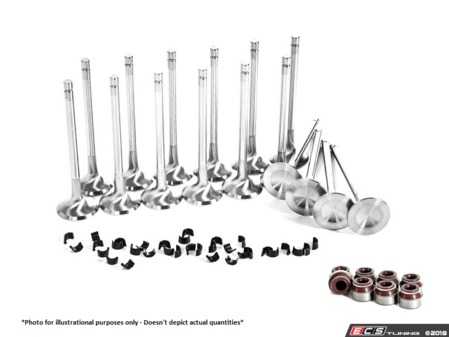 ES#3647524 - ST-AIVN-1103KT - Supertech Stainless Intake Valve Kit - Stock sized valve head diameter, factory triple groove keeper setup - Includes Supertech valves and IE valve seals - Assembled By ECS - Audi Volkswagen