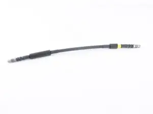 Front Hydraulic Sway Bar Hose - Braided Steel with Yellow Stripe