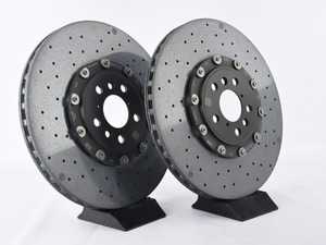 ES#3639523 - 34217991107KT - Rear Carbon Ceramic Brake Rotors - Pair  - Pair of replacement rear carbon ceramic brake rotors - Genuine BMW - BMW