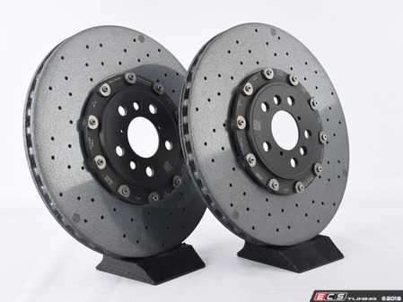 ES#3639523 - 34217991107KT - Rear Carbon Ceramic Brake Rotors - Pair  - Pair of replacement rear carbon ceramic brake rotors - Genuine BMW - BMW