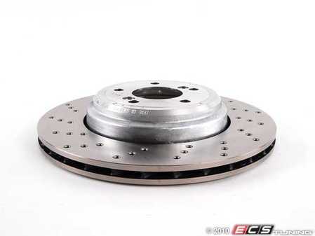 ES#254804 - 34212283803 - Brake Rotor - Left Rear - (NO LONGER AVAILABLE) - Cross drilled 350x24 - Genuine BMW - 