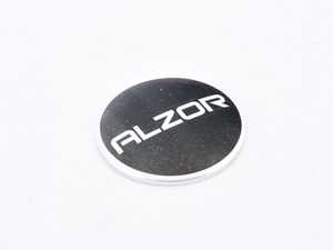 ES#3647287 - AZ59MM-BLK - Alzor Center Cap Sticker - 59mm - Black / Silver Alzor Logo - 59mm diameter center cap sticker with a domed profile - Alzor - 