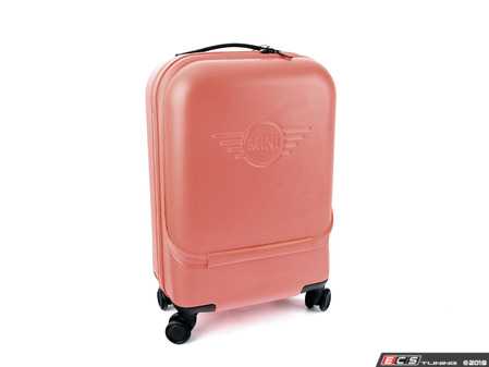 ES#3610186 - 80222460877 - MINI Carry On Luggage / Cabin Trolley - Coral - MINI wings logo embossed luggage - Genuine MINI - MINI