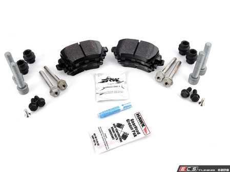 ES#3536938 - 025997ECS0371KT - Performance Rear Brake Service Kit (282x12) - Includes ECS V5 slotted rotors and ECS EP24 Enthusiast Performance pads - Assembled By ECS - Volkswagen