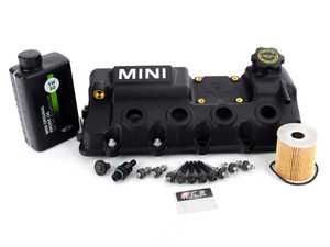 ES#3171100 - 11128658461KT1 - Valve Cover With MINI Label Full Kit - Includes cover, install hardware, vent valve, Oil service kit, and coil pack hardware - Genuine MINI - MINI