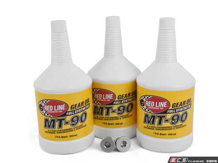 ES#3647810 - n10037103KT - Manual Transmission Service Kit - Featuring 3 Quarts of Redline MT-90 fluid & OEM Drain & Fill Plugs to service your transmission. M22x1.5 - Assembled By ECS - Audi