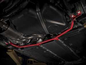 ES#3557330 - 023115ECS01-02KT -  Rear Chassis Brace Kit - Wrinkle Red Powdercoat - Triangulate the rear of your chassis with our bolt-in rear chassis brace kit! - ECS - Volkswagen
