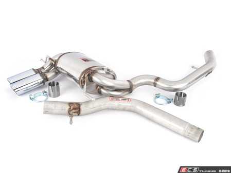 ES#3131588 - 8888KT1 - Cat-back System - Non-Resonated  - Complete stainless steel exhaust with dual outlet polished 80mm tips. - Supersprint - Volkswagen