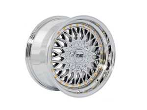ES#3660308 - esm-002r-106KT - 18" ESM-002M Wheels - Set Of Four - 18x8 ET32 5x112 66.6CB - Platinum Chrome/Gold Rivets - ESM Wheels - Audi MINI