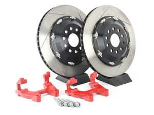 ES#3576184 - 99.10.49B/R - Floating Rear Rotor 350mm Upgrade Kit - Red Carriers - Increases rotor diameter from 310mm to 350mm without adding weight - Provides better cooling and improved braking torque - Neuspeed - Audi