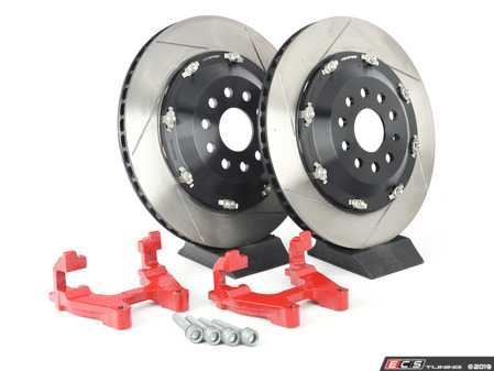 ES#3576184 - 99.10.49B/R - Floating Rear Rotor 350mm Upgrade Kit - Red Carriers - Increases rotor diameter from 310mm to 350mm without adding weight - Provides better cooling and improved braking torque - Neuspeed - Audi