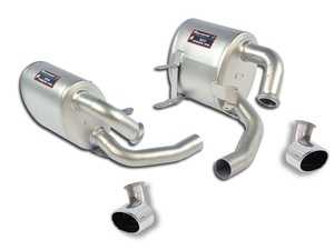 ES#3659509 - 996SSCATBKT - Performance Exhaust System With Race Mufflers & Oval Tips - Hand Made in Italy - Quality fitment along with improve sound, and performance for your 996 - Supersprint - Porsche