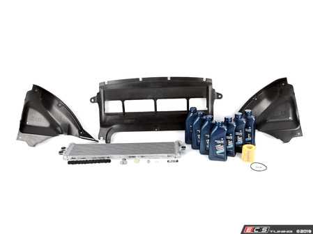 ES#3168446 - 17212284540KT1 - Oil Cooler replacement Kit  - Includes new oil cooler, belly pans, hardware and a oil change kit! - Genuine BMW - BMW