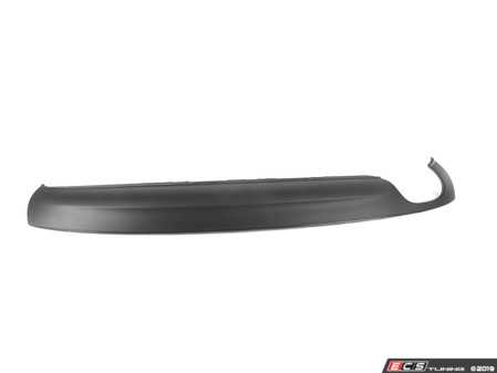 ES#2541876 - 8T0807521F01C - Rear Lower Valance - Satin Black  - Black lower plastic valance for dual pipes on the left side - Genuine Volkswagen Audi - Audi