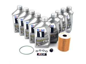 ES#2722958 - 94810722200KT6 - Genuine Oil Service Kit (0w-40) - With ECS Magnetic Drain Plug - Includes Genuine filter and Genuine Mobil 1 A40 Spec Oil - Assembled By ECS - Porsche
