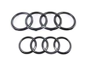 ES#3555005 - ZAW098010DDSP - Black Audi Rings Badge - Pair  - Pair of blackout Audi Rings emblems for the grille and trunk lid locations - Created with Audi enthusiasts in mind! - Genuine Volkswagen Audi - Audi
