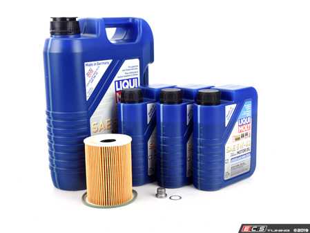 ES#3659067 - MACV6OSKKT3 - Liqui Moly Leichtlauf Oil Service Kit (5w-40) - Includes Hengst filter and Liqui Moly Leichtlauf High Tech A40 Spec oil - Assembled By ECS - Porsche