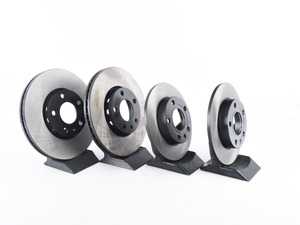 ES#3184259 - 4a0698001KT - Front & Rear Economy Brake Service Kit - (NO LONGER AVAILABLE) - Featuring OP Parts rotors and Vaico brake pads - Assembled By ECS - 