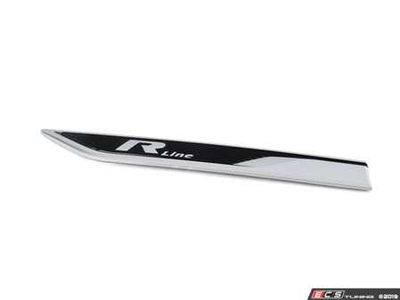 ES#3423455 - 3CN853688AFOD - R-Line Fender Emblem - Right - R-Line badge found on the right front door - Genuine Volkswagen Audi - Volkswagen