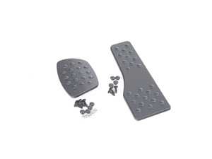 ES#2840353 - P7162102BLACK - Rennline 3-Piece Rubber Grip Pedal Set - Black/No Crest - Improve the look of your interior and fine-tune your driving experience - Rennline - Porsche