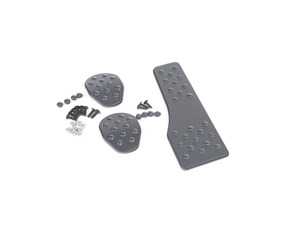 ES#3552602 - P7160BLACK - Rennline 3 Piece Pedal Set - Black  - Black finish with rubber grip - includes gas, clutch, and brake pedals - Rennline - BMW