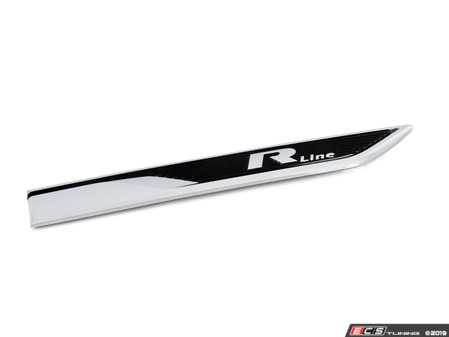 ES#3423457 - 3CN853689AFOD - R-Line Fender Emblem - Left - R-Line badge found on the left front door - Genuine Volkswagen Audi - Volkswagen