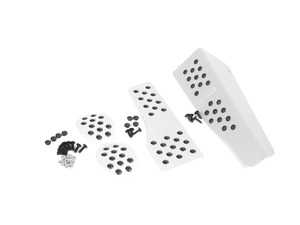 ES#2840340 - P716095SILVER - 4 Piece Pedal Set - Rubber Grip - Silver (RHD) - Throttle, Brake, Clutch, and Dead Pedal - Rennline - Porsche