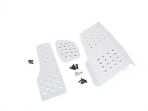 ES#2840248 - P452213SILVER - Rennline 3-Piece Perforated Pedal Set - Silver - Improve the look of your interior and fine-tune your driving experience - Rennline - Porsche