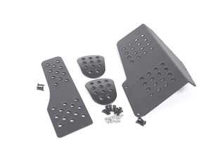 ES#2840241 - P452113BLACK - Rennline 4-Piece Perforated Pedal Set - Black - Improve the look of your interior and fine-tune your driving experience - Rennline - Porsche