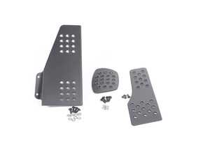 ES#2840233 - P442211BLACK - Rennline 3-Piece Perforated Pedal Set - Black - Improve the look of your interior and fine-tune your driving experience - Rennline - Porsche