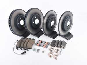 ES#3659126 - 8k0615601mKT1 - Front & Rear Brake Service Kit - Featuring genuine OEM rotors and brake pads - Includes stainless set screws and silicone brake lubricant - Genuine Volkswagen Audi - Audi
