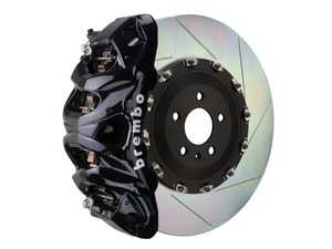 ES#3662284 - 1Q2.9607A1K - Brembo GT Front Big Brake Kit - 2 Piece Slotted Rotors (412x38mm) - Featuring black 8 piston calipers, stainless brake lines, and Brembo Sport brake pads - Brembo - Audi