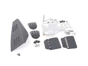 ES#2839328 - A143P2119BLKBLK - 4 Piece Pedal Set - Perforated - Black Pedals / Black Extensions - Adjustable Throttle, Brake, Clutch, and Dead Pedal - Rennline - Porsche