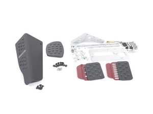 ES#3551833 - A133P6295BLKRED - 3 Piece Pedal Set - Rubber Grip - Black Pedals / Red Extensions (RHD) - Adjustable Throttle, Brake, and Dead Pedal - Rennline - Porsche