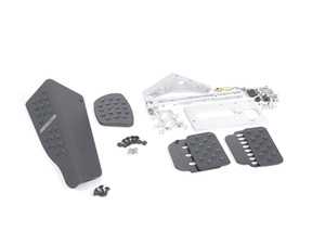 ES#3551832 - A133P6295BLKBLK - 3 Piece Pedal Set - Rubber Grip - Black Pedals / Black Extensions (RHD) - Adjustable Throttle, Brake, and Dead Pedal - Rennline - Porsche
