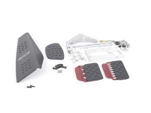 ES#2839311 - A133P6259BLKRED - 3 Piece Pedal Set - Rubber Grip - Black Pedals / Red Extensions - Adjustable Throttle, Brake, and Dead Pedal - Rennline - Porsche