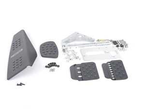 ES#2839310 - A133P6259BLKBLK - 3 Piece Pedal Set - Rubber Grip - Black Pedals / Black Extensions - Adjustable Throttle, Brake, and Dead Pedal - Rennline - Porsche