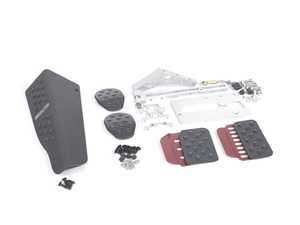 ES#2839299 - A133P6095BLKRED - 4 Piece Pedal Set - Rubber Grip - Black Pedals / Red Extensions (RHD) - Adjustable Throttle, Brake, Clutch, and Dead Pedal - Rennline - Porsche