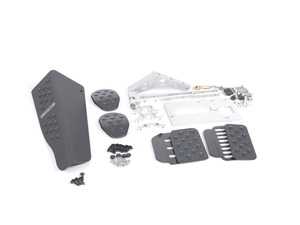 ES#2839298 - A133P6095BLKBLK - 4 Piece Pedal Set - Rubber Grip - Black Pedals / Black Extensions (RHD) - Adjustable Throttle, Brake, Clutch, and Dead Pedal - Rennline - Porsche