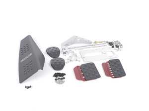 ES#2839281 - A133P6059BLKRED - 4 Piece Pedal Set - Rubber Grip - Black Pedals / Red Extensions - Adjustable Throttle, Brake, Clutch, and Dead Pedal - Rennline - Porsche