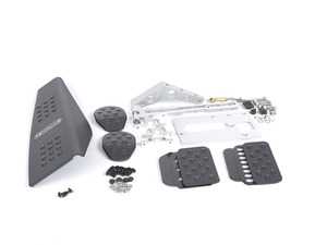 ES#2839280 - A133P6059BLKBLK - 4 Piece Pedal Set - Rubber Grip - Black Pedals / Black Extensions - Adjustable Throttle, Brake, Clutch, and Dead Pedal - Rennline - Porsche