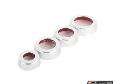ES#3551205 - 019290ecs01-01KT - Audi B8 Billet Aluminum Control Ring Kit - SMOOTH - Clear Anodized - Set of four billet aluminum trim rings for your climate control, MMI, and volume knobs. - ECS - Audi