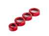 ES#3551209 - 019290ecs01-03KT - Audi B8 Billet Aluminum Control Ring Kit - SMOOTH - Red Anodized - Set of four billet aluminum trim rings for your climate control, MMI, and volume knobs. - ECS - Audi