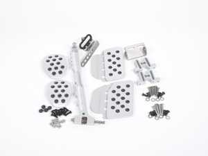 ES#2839189 - A121P60SLVSLV - Rennline (Rev2) - 3PC Pedal Set - Rubber Grip - Silver Pedals / Silver Extensions  - Throttle, Clutch, Brake - Rennline - Porsche