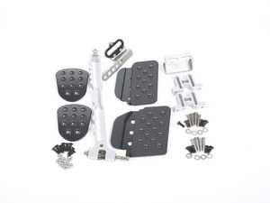ES#2839172 - A121P21BLKBLK - Rennline (Rev2) - 3PC Pedal Set - Perforated - Black Pedals / Black Extensions - Throttle, Brake, Clutch - Rennline - Porsche