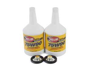 ES#3659102 - n10037106KT6 - Rear Differential Service Kit - Complete kit with Redline 75w90 fluid with OEM Drain/Fill plugs to service your rear differential - Assembled By ECS - Audi Volkswagen