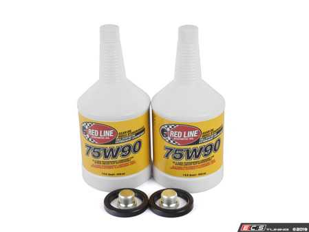 ES#3659102 - n10037106KT6 - Rear Differential Service Kit - Complete kit with Redline 75w90 fluid with OEM Drain/Fill plugs to service your rear differential - Assembled By ECS - Audi Volkswagen