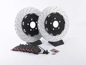 ES#3525124 - 8e0615601abKT5 -  Front Brake Service Kit - Featuring Brembo rotors and ECS DD23 "Daily Driver" ceramic pads. - Assembled By ECS - Audi
